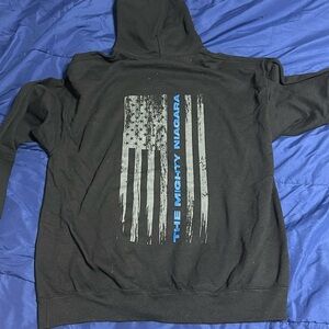 sweatshirt black niagara sheriff logo hoodie